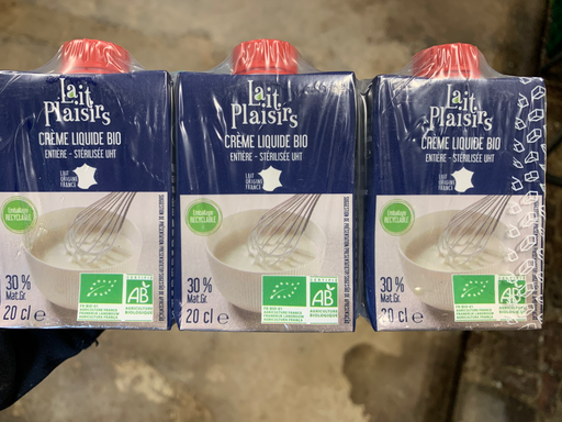 Crème liquide entière BIO