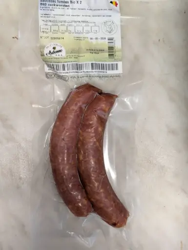 Saucisse fumée Bio - 2pc
